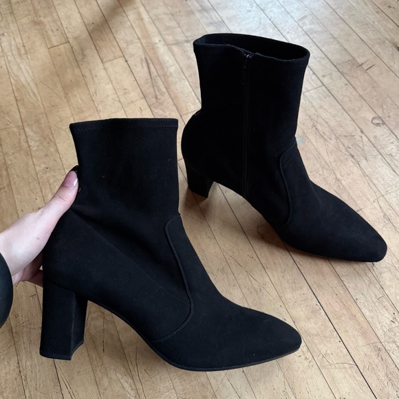 Inez Shoes - NWOB INEZ Paz 70 Ankle Boots Black Suede Zip Up US 9.5